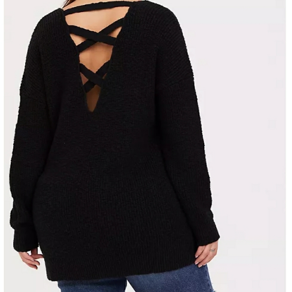 Crisscross back sweater